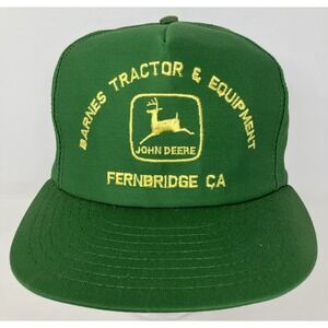 Vintage John Deere Barnes Tractor & Equipment Fernbridge California Snapback Hat